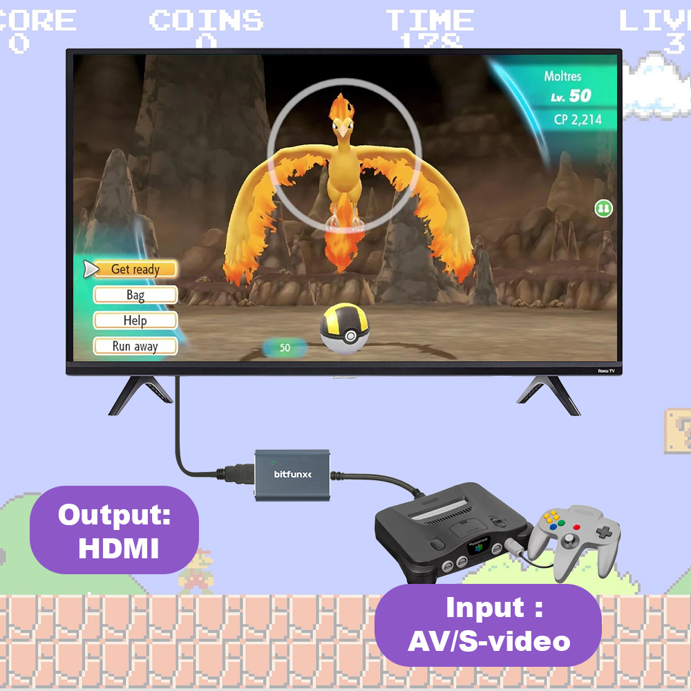 Adaptador Bitfunx 720P Svideo/ - Retro Gaming Kiosk reseña y precio