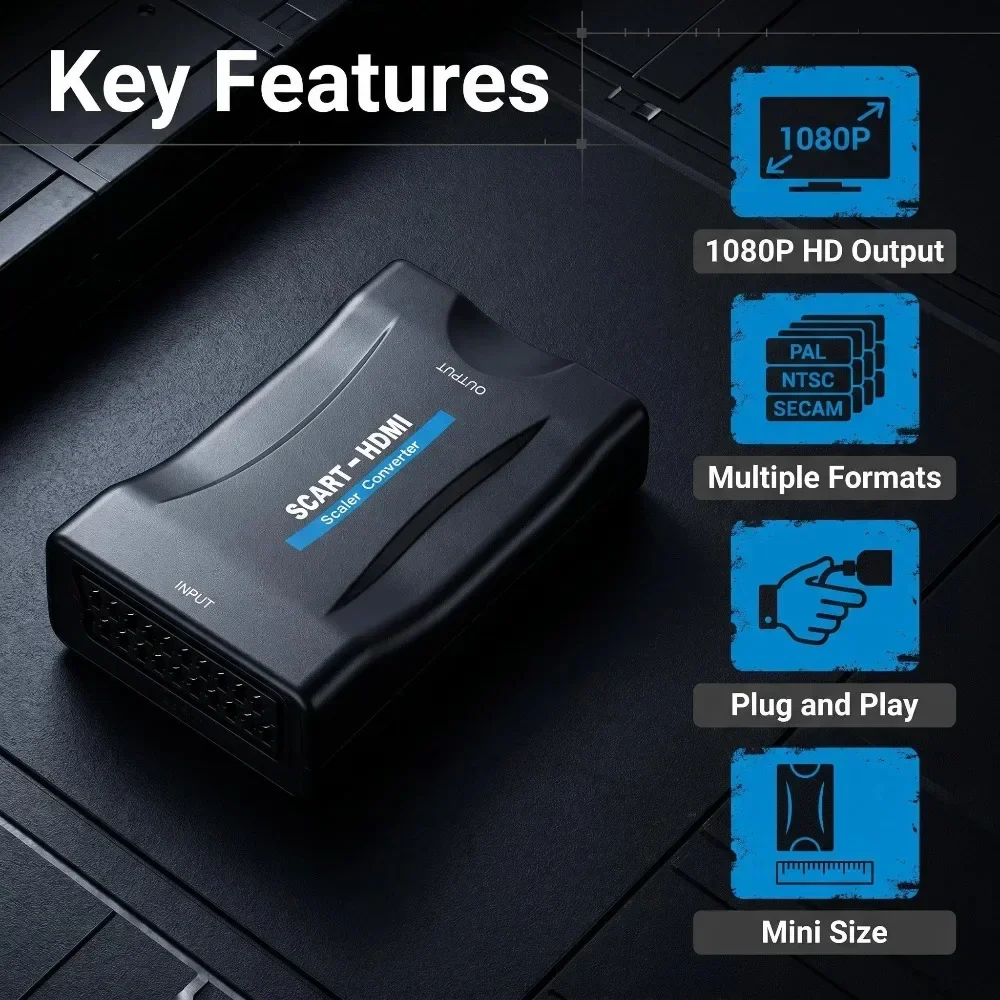 Adaptador convertidor de SCART - Scart To Hdmi reseña y precio