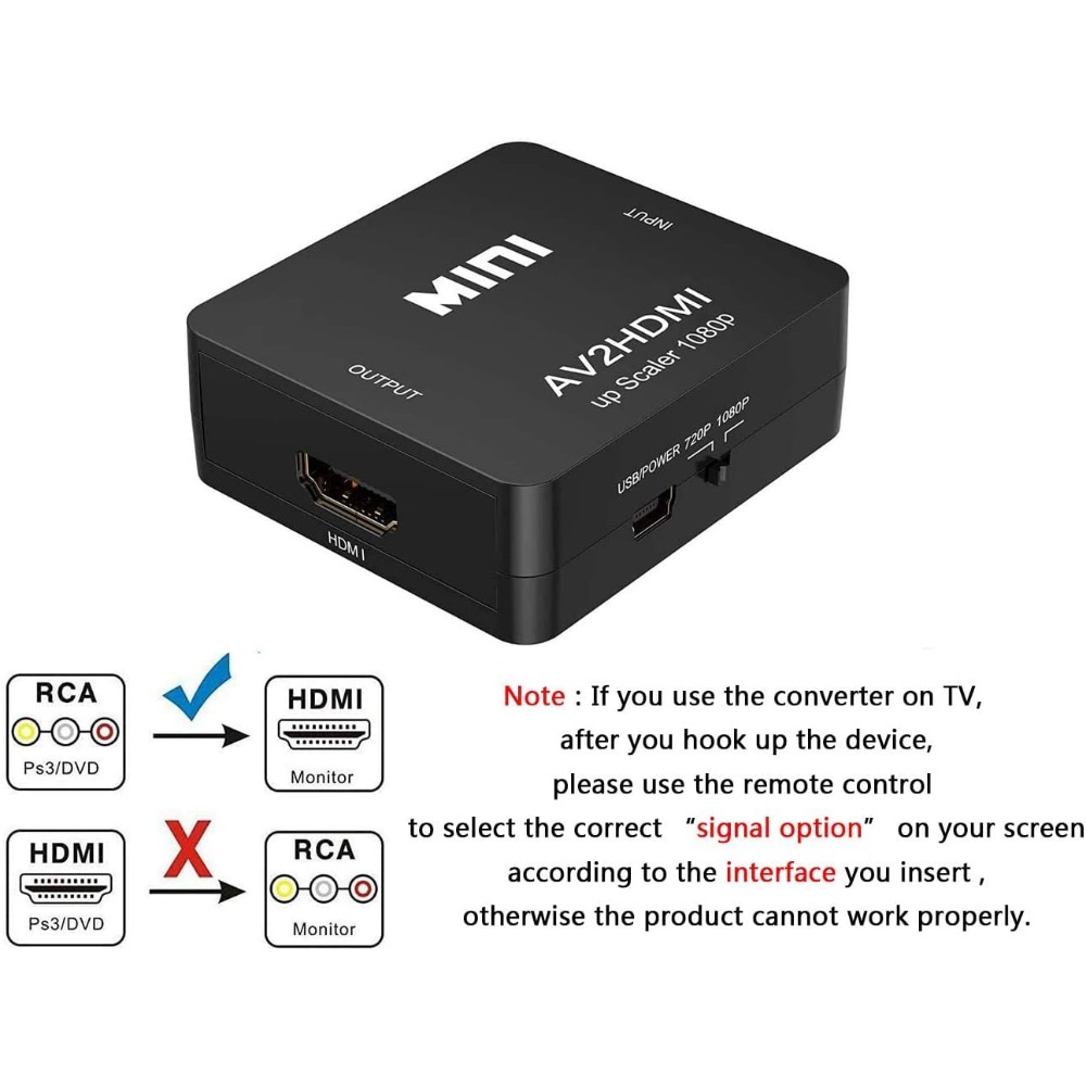 Convertidor de RCA AV a HDMI 1 - Retro Gaming Kiosk reseña y precio